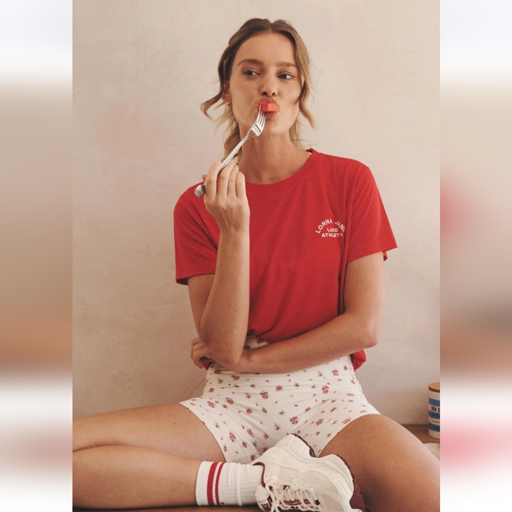 Lorna Jane With Love 12cm Bike Shorts Sweet Primrose Print XS